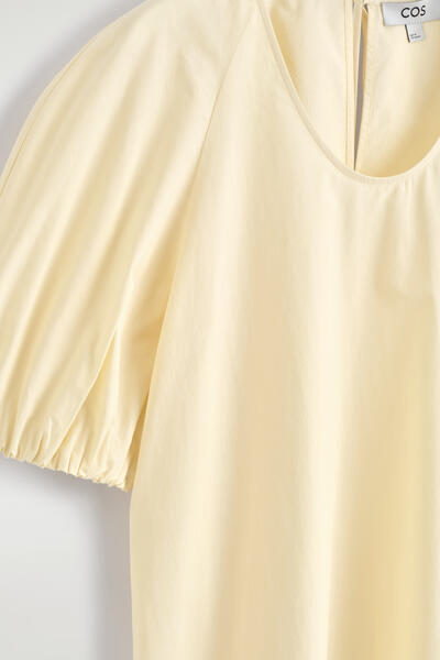 COS パフスリーブ  コットンミニワンピース