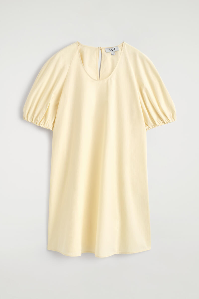 COS パフスリーブ  コットンミニワンピース