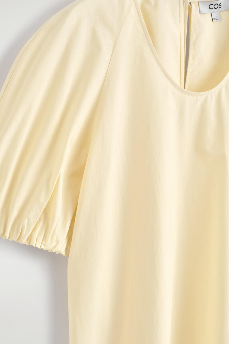 COS パフスリーブ  コットンミニワンピース