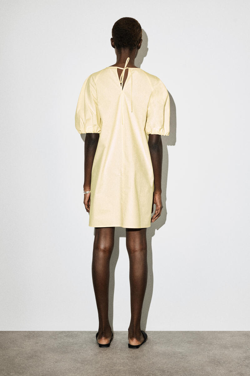 COS パフスリーブ  コットンミニワンピース