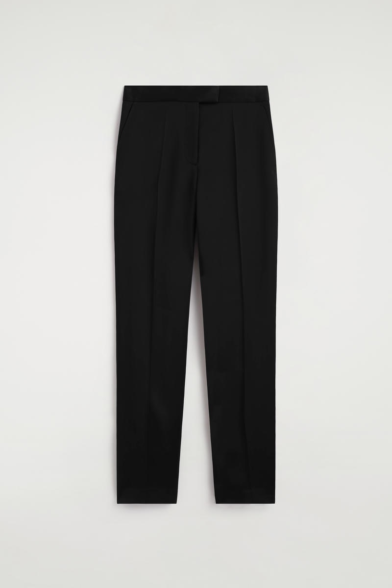 COS テーラード ストレートレッグパンツ - サテン素材