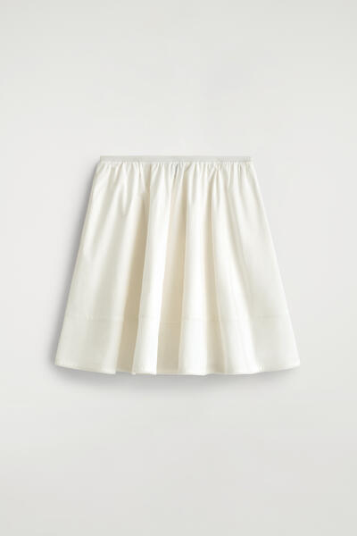 COS 刺繍入り コットンポプリンスカート