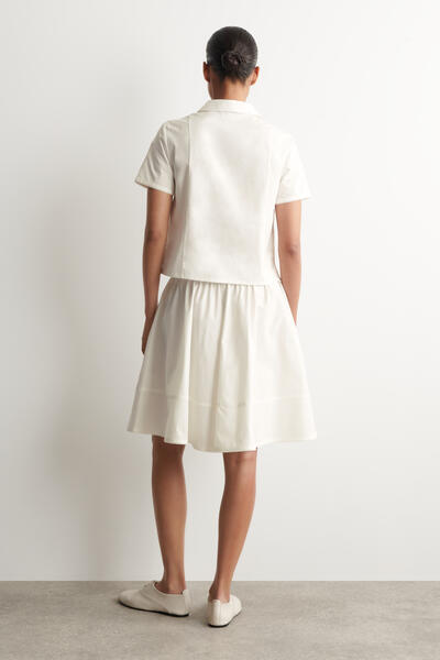 COS 刺繍入り コットンポプリンスカート
