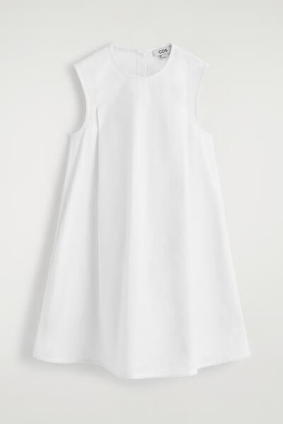 COS ピコットトリムプリーツミニドレス