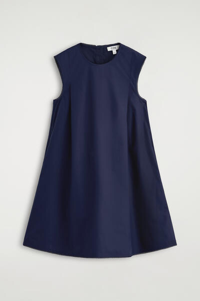 COS ピコットトリムプリーツミニドレス