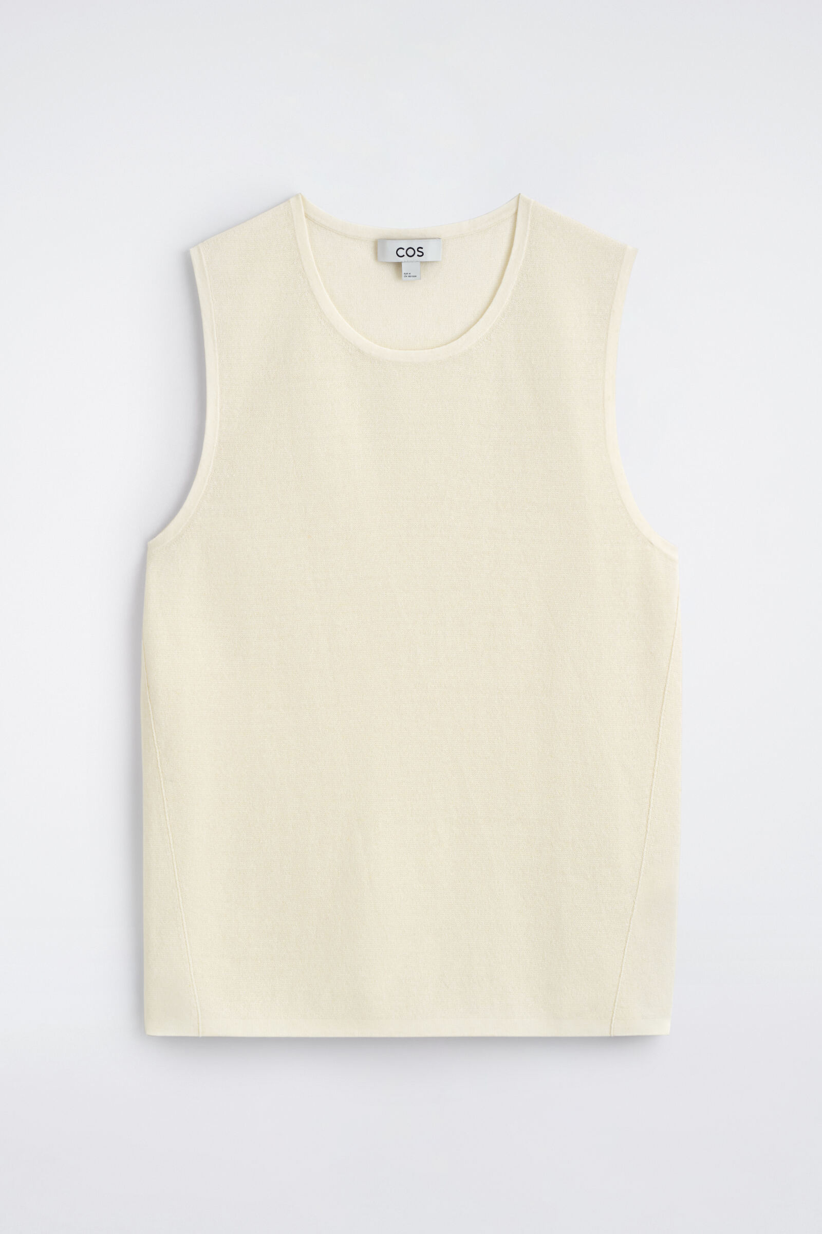 KNITTED LINEN TANK TOP ニットリネンタンクトップ オフホワイト｜COS 