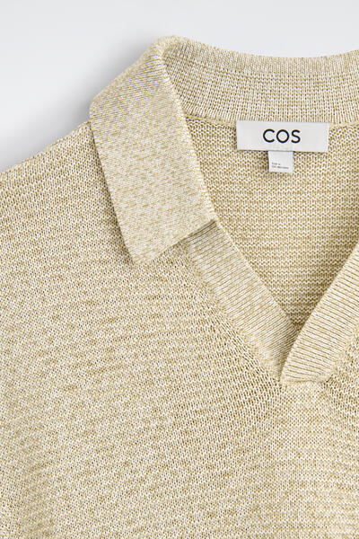 COS オープンニットポロシャツ