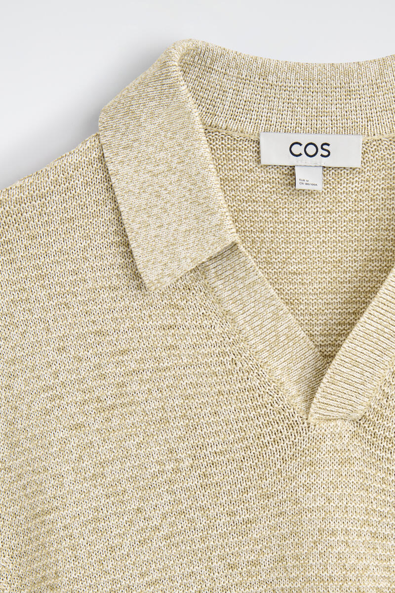 COS オープンニットポロシャツ