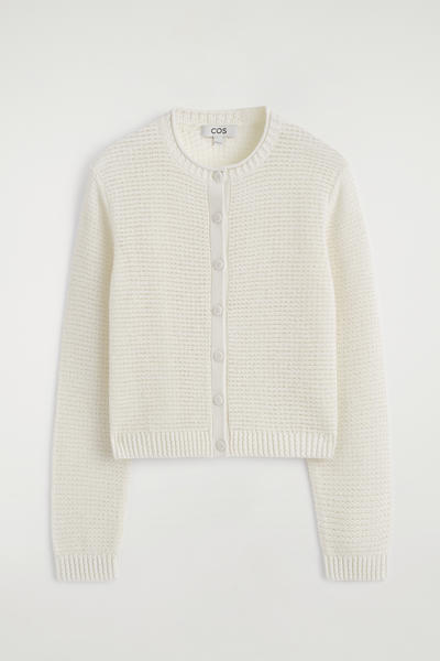 COS テクスチャード ニットコットン カーディガン