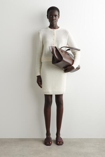 COS テクスチャード ニットコットン カーディガン