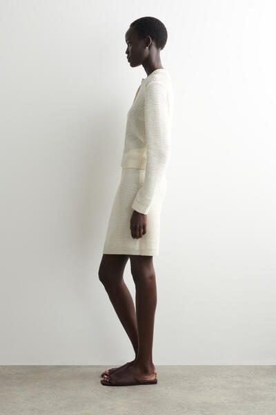 COS テクスチャード ニットコットン カーディガン