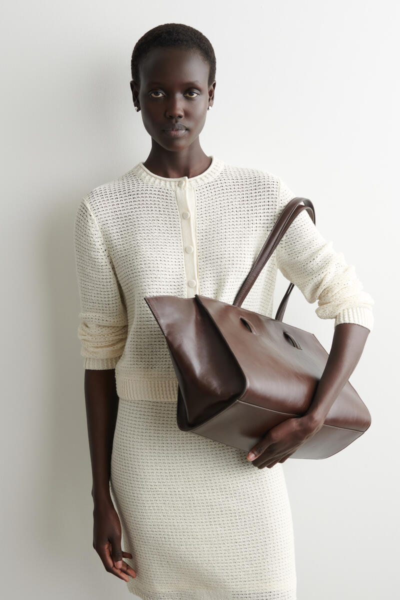 COS テクスチャード ニットコットン カーディガン