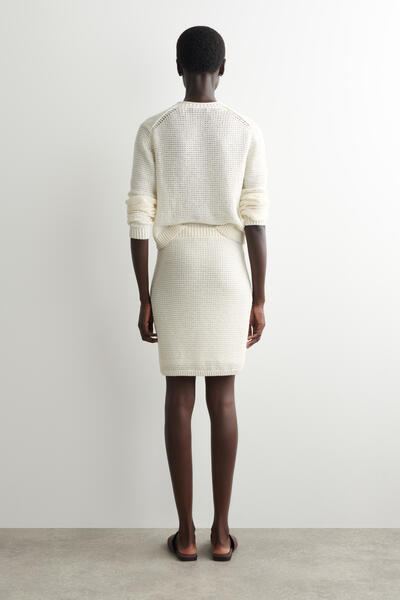 COS テクスチャード ニットコットン ミニスカート