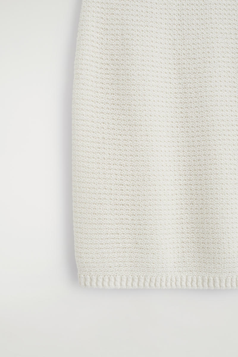 COS テクスチャード ニットコットン ミニスカート