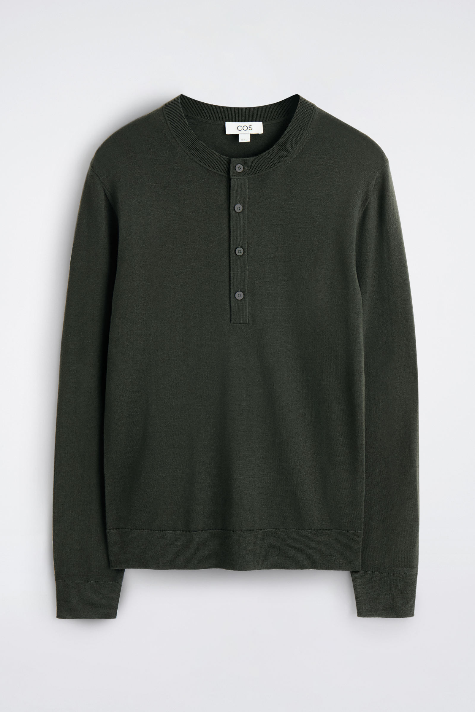SLIM MERINO WOOL HENLEY T-SHIRT スリムメリノウールヘンリートップ