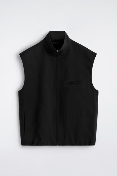 COS テーラード ファネルネック ウールベスト