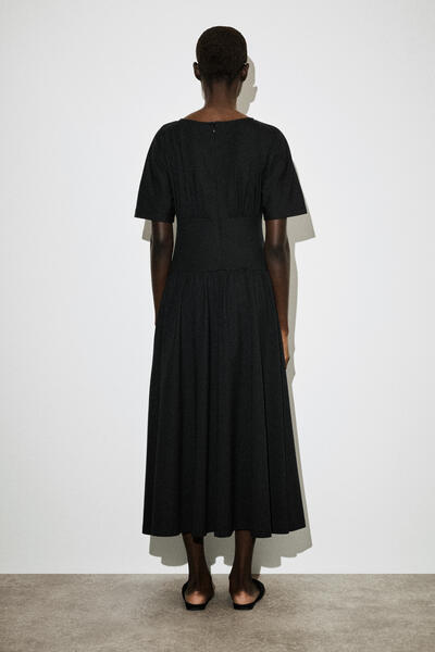 COS ウエストシェイプ  コットンミディドレス