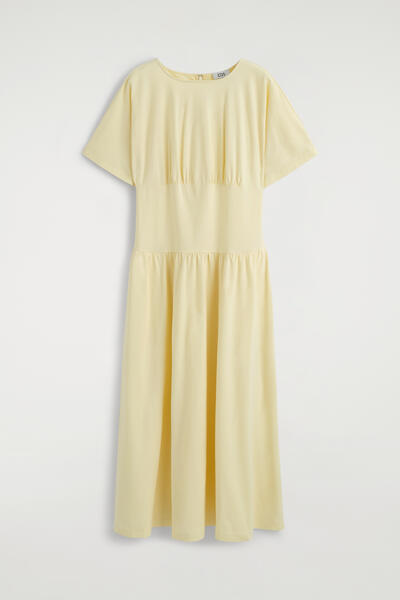 COS ウエストシェイプ  コットンミディドレス