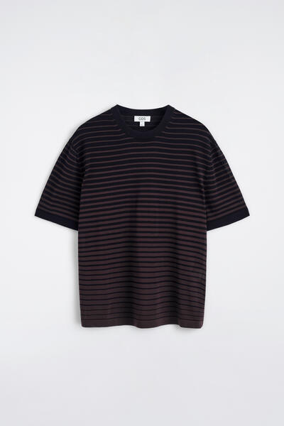 COS ストライプ ニットコットンTシャツ