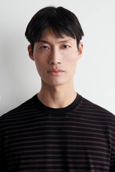 COS ストライプ ニットコットンTシャツ