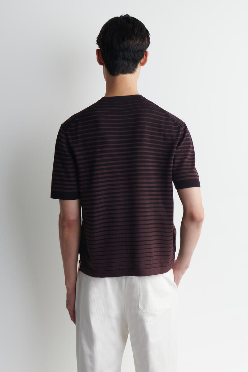COS ストライプ ニットコットンTシャツ