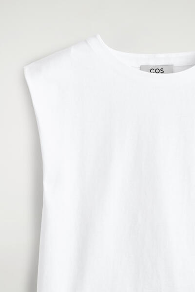 COS 立体的なショルダーディテール コットンジャージー タンクトップ