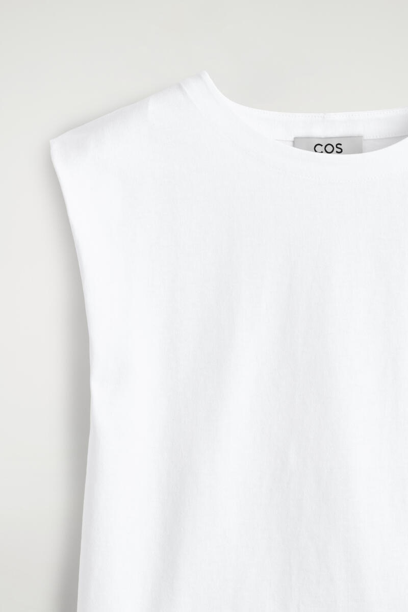 COS 立体的なショルダーディテール コットンジャージー タンクトップ