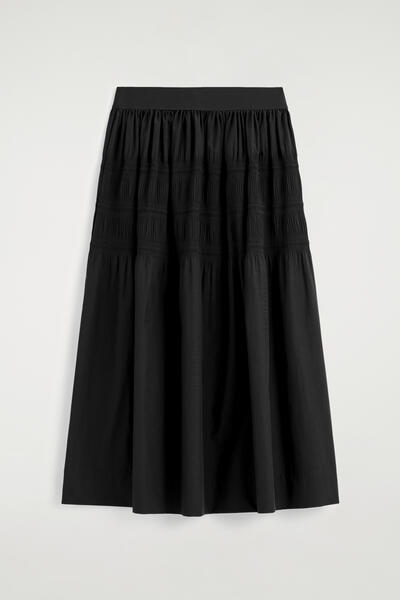 COS ティアードギャザー ミディスカート