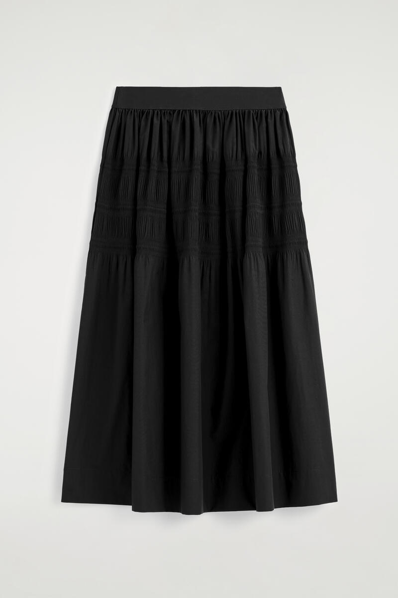 COS ティアードギャザー ミディスカート