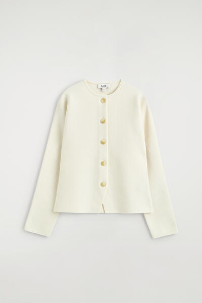 COS 彫刻的なコットンカーディガン