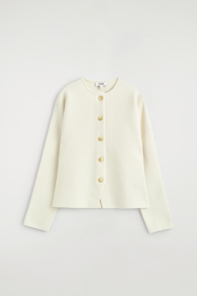 COS 彫刻的なコットンカーディガン
