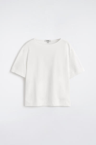 COS ボートネックコットンTシャツ