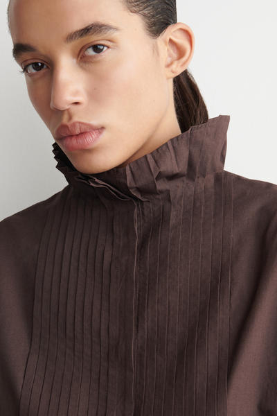 COS ピンタック コットン ブラウス