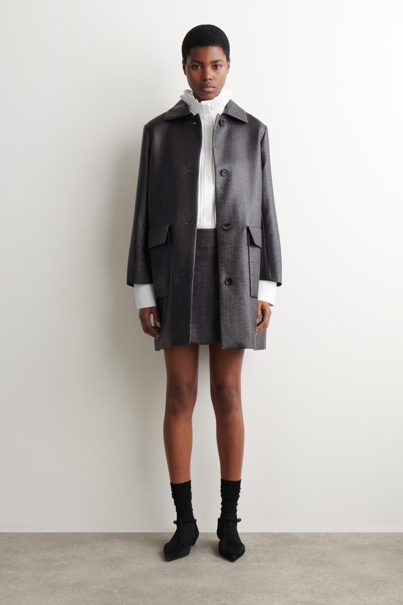 COS ピンタック コットン ブラウス