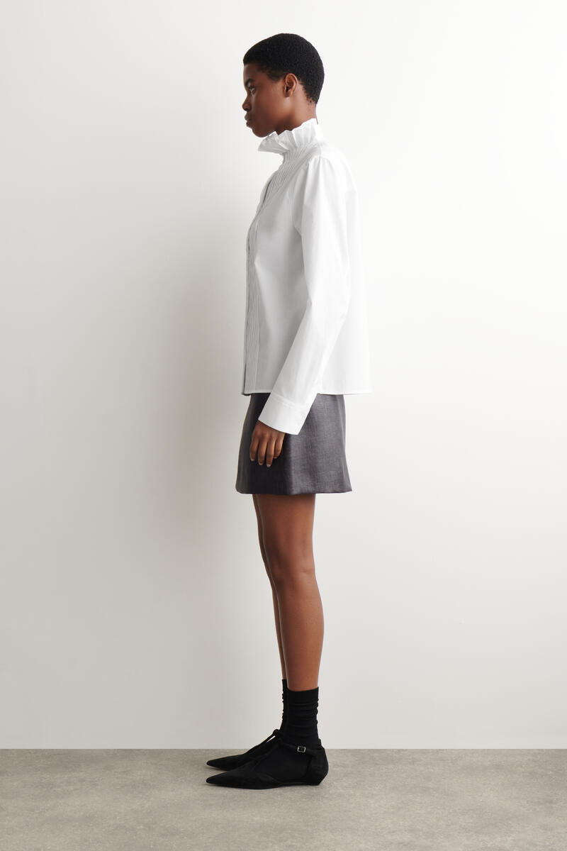 COS ピンタック コットン ブラウス