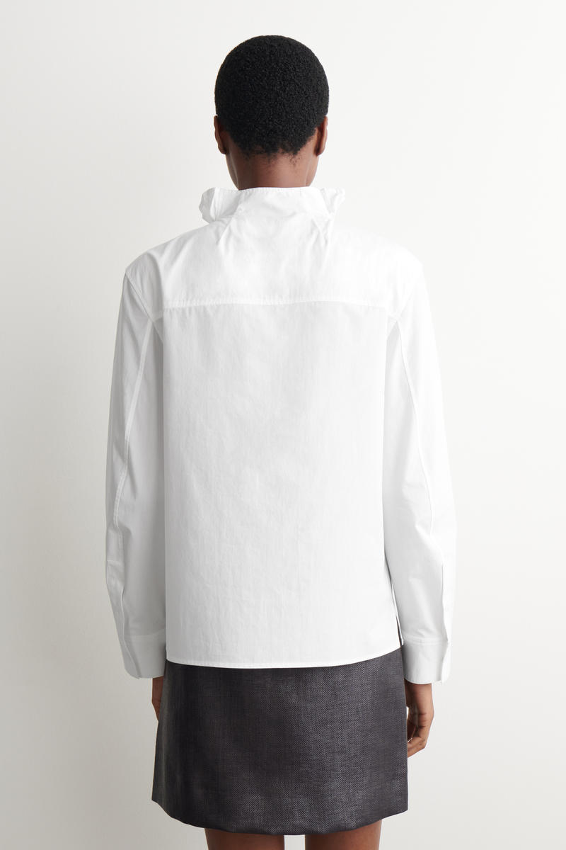 COS ピンタック コットン ブラウス