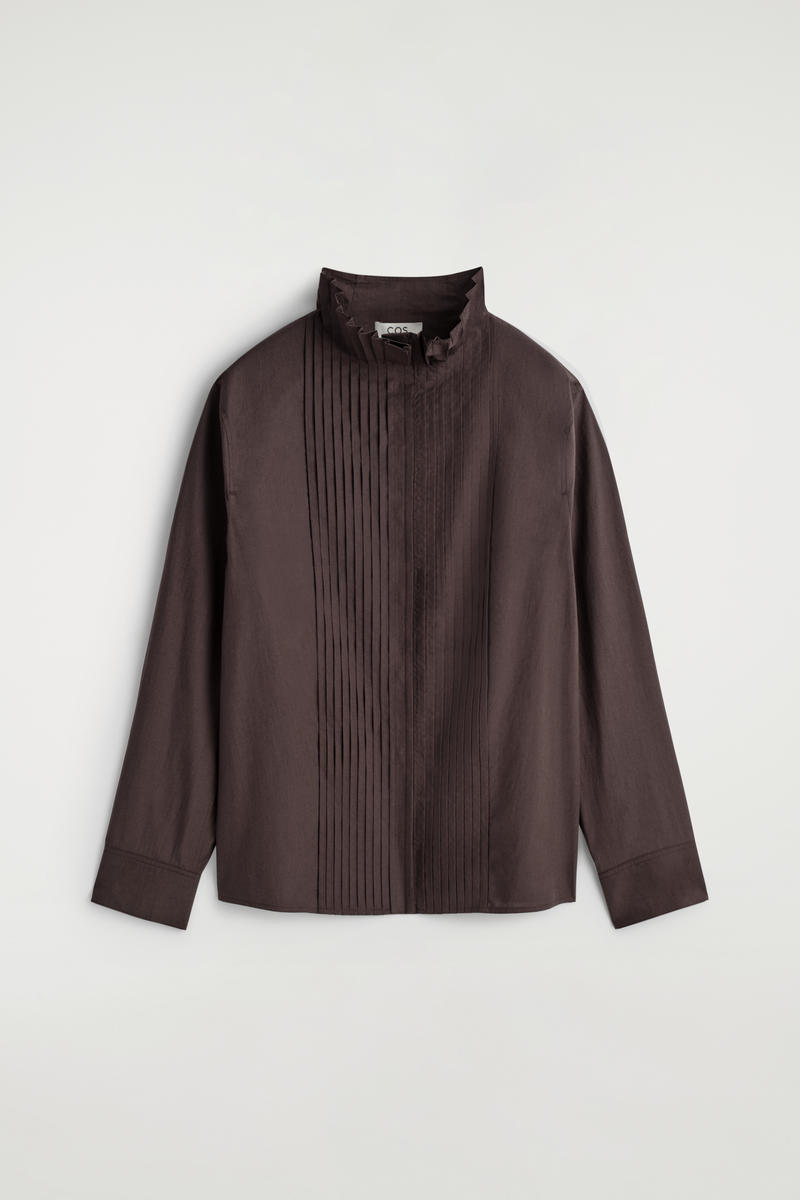 COS ピンタック コットン ブラウス