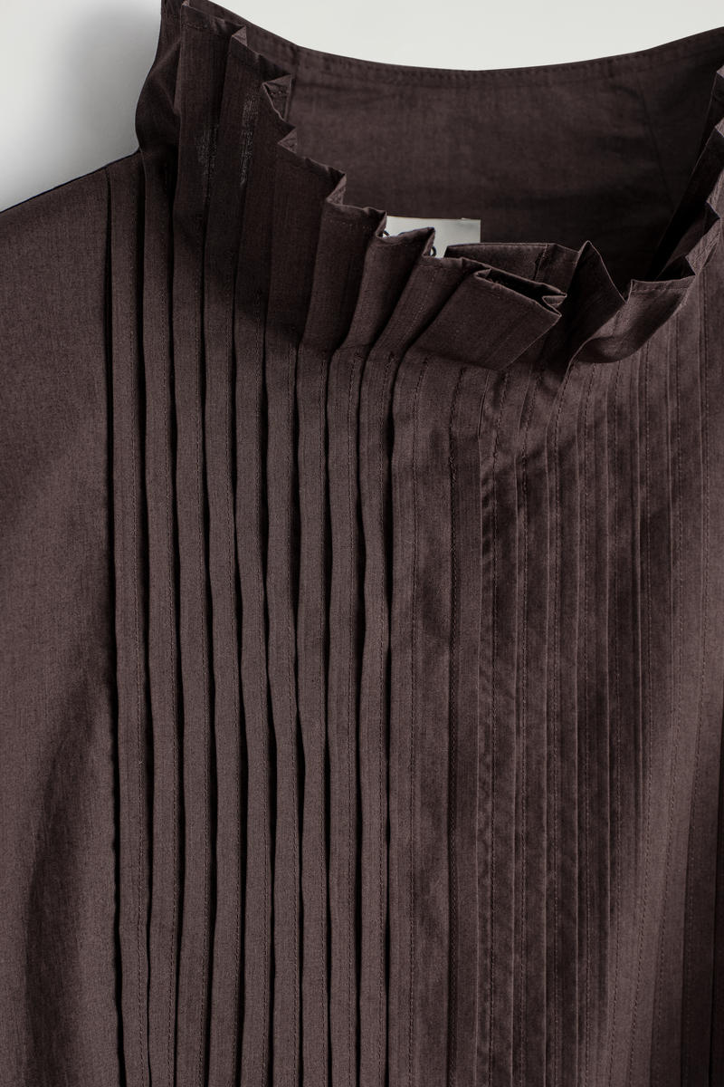 COS ピンタック コットン ブラウス