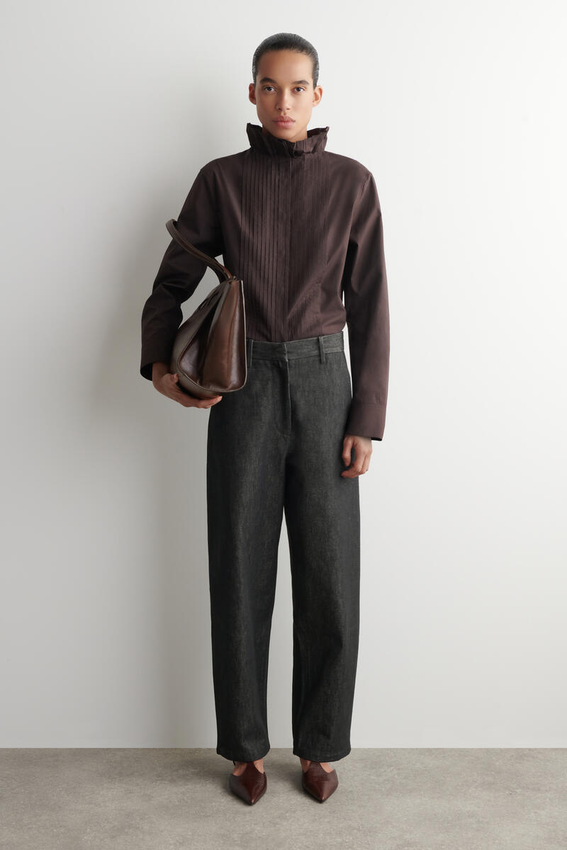 COS ピンタック コットン ブラウス