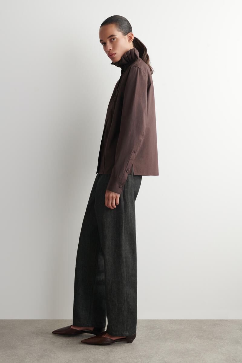 COS ピンタック コットン ブラウス