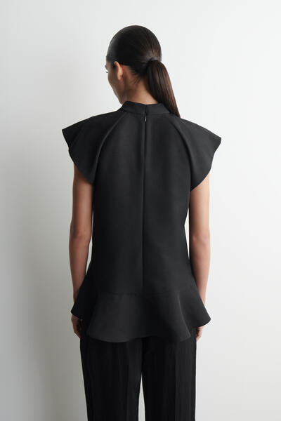 COS フレア キャップスリーブトップ