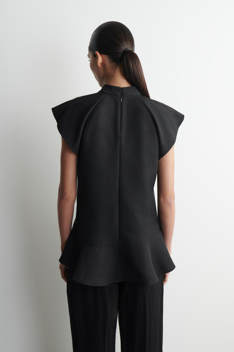 COS フレア キャップスリーブトップ