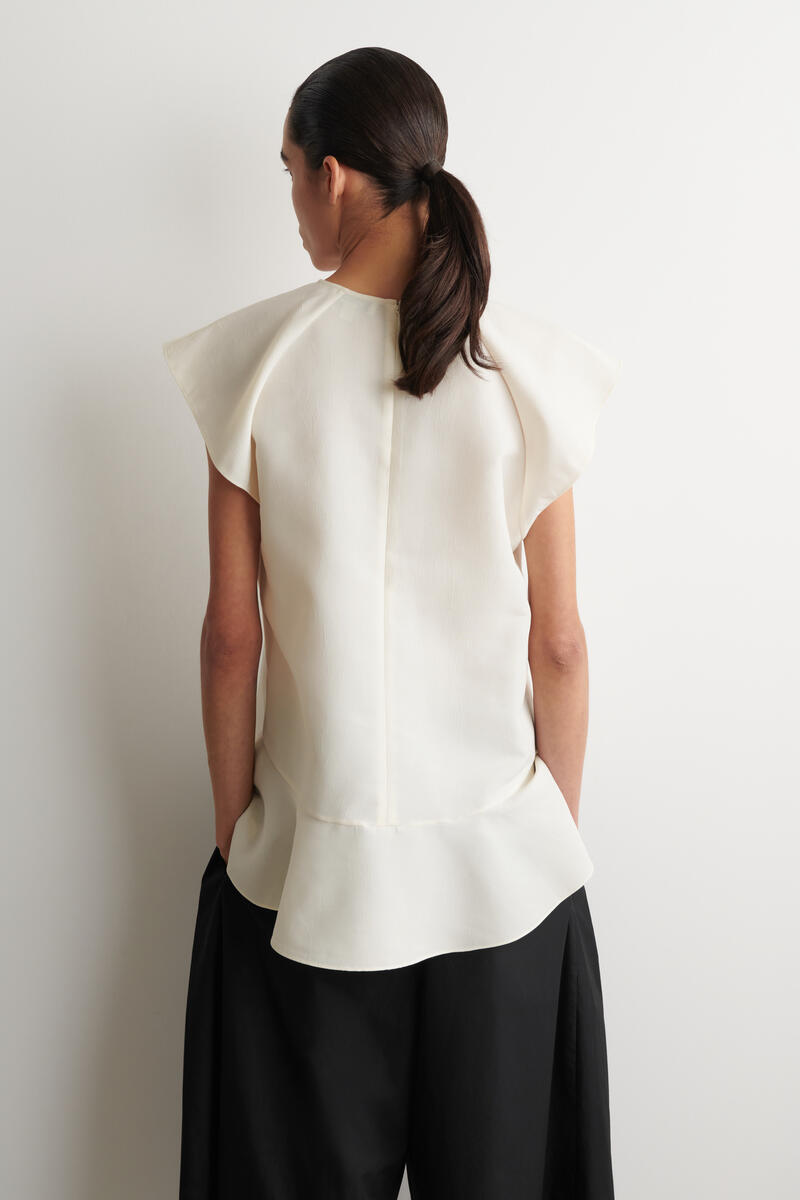 COS フレア キャップスリーブトップ