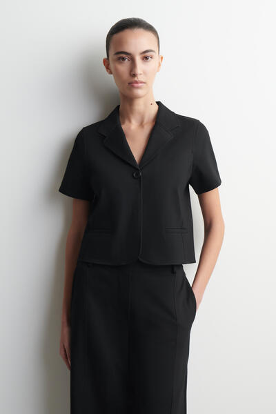 COS ツイルジャージー 半袖ブレザー