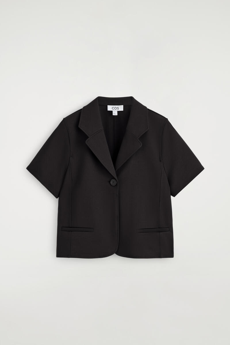 COS ツイルジャージー 半袖ブレザー
