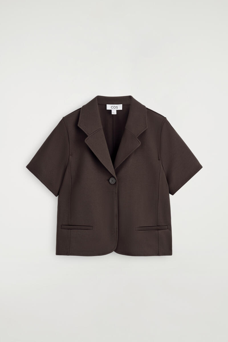 COS ツイルジャージー 半袖ブレザー