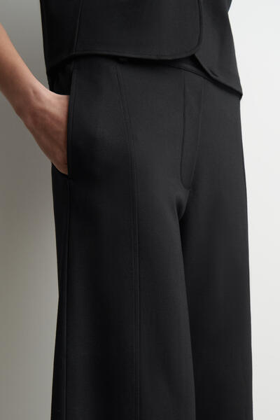 COS ツイルジャージー ストレートレッグ キュロット