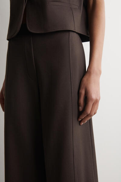 COS ツイルジャージー ストレートレッグ キュロット