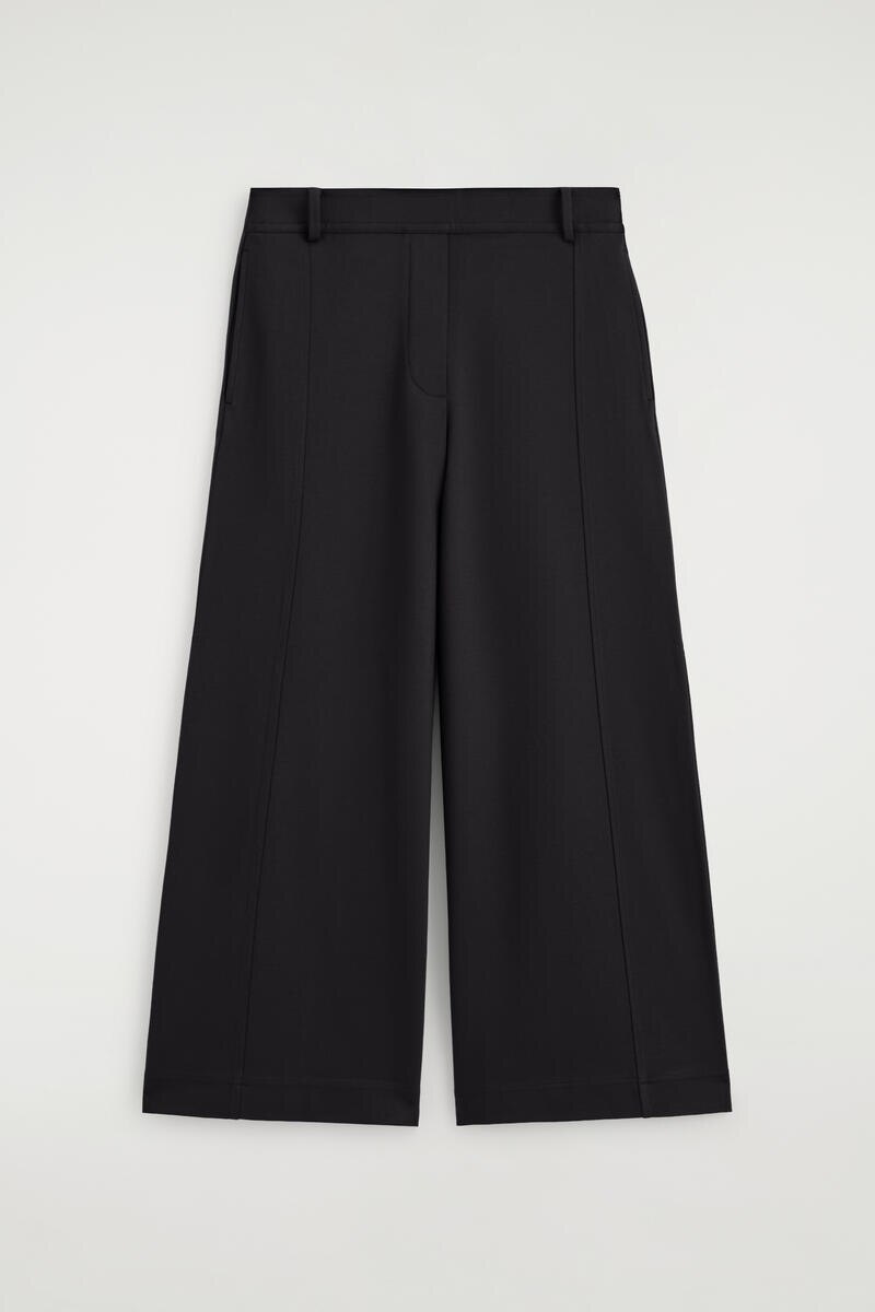 COS ツイルジャージー ストレートレッグ キュロット