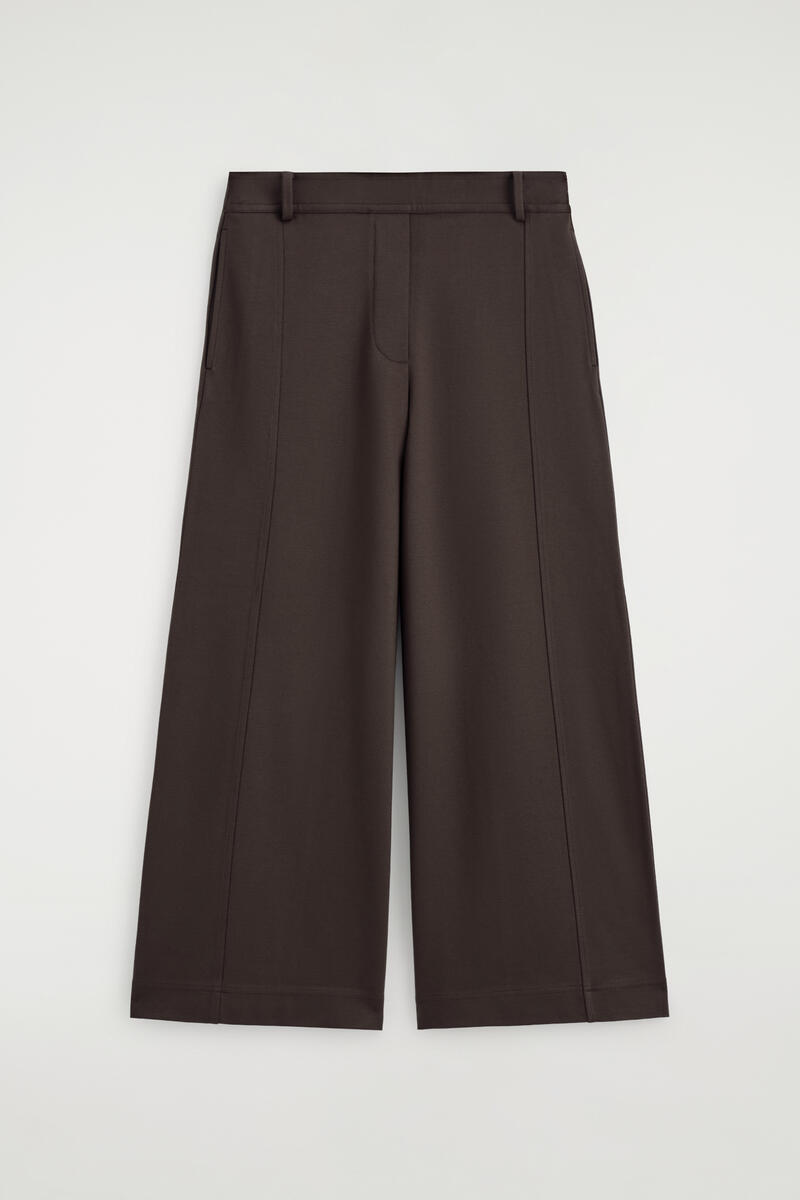 COS ツイルジャージー ストレートレッグ キュロット